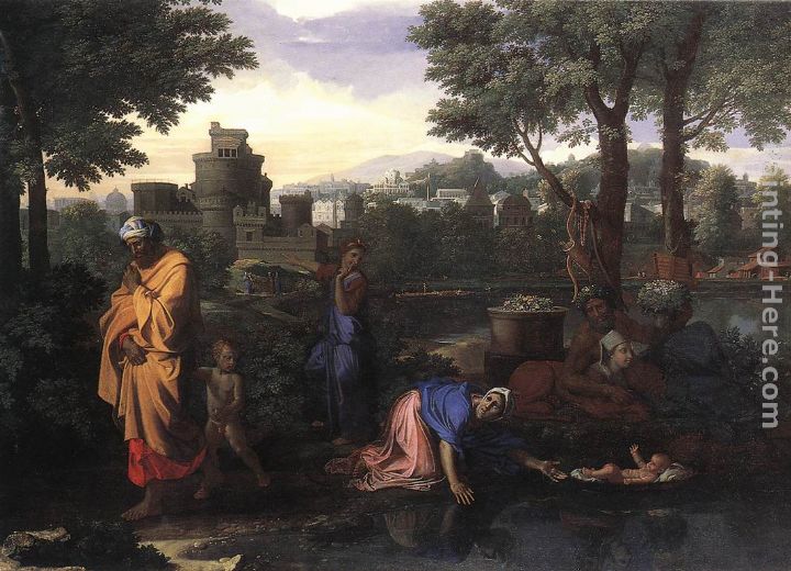 The Exposition of Moses painting - Nicolas Poussin The Exposition of Moses art painting